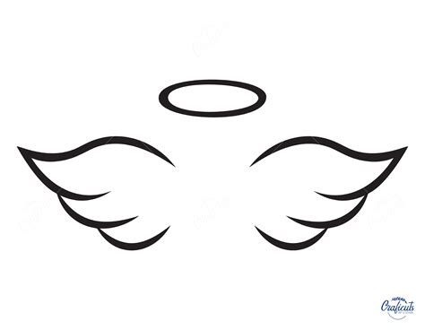 Wings Black And White Clipart. . Simple angel wings clip art